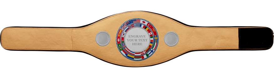CHAMPIONSHIP BELT PROFLAG/FLAG/S/ENGRAVE - AVAILABLE IN 7 COLOURS
